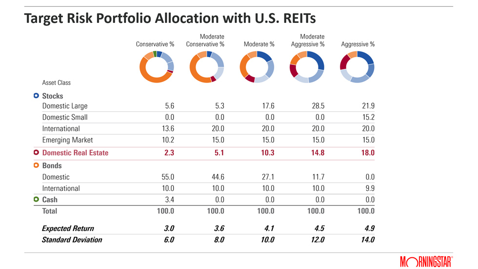 Target Risk Portfolio Allocation with U.S. REITs