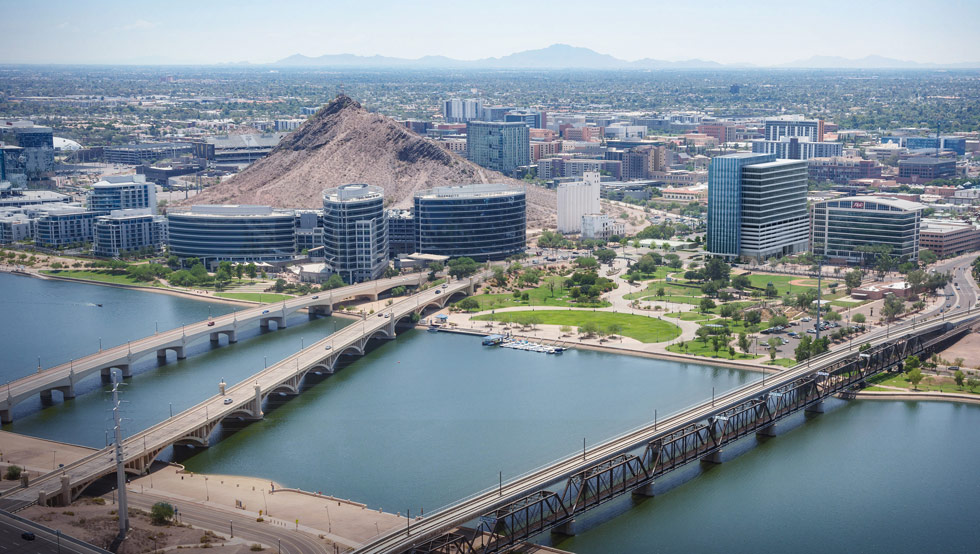 Hayden Ferry in downtown Tempe