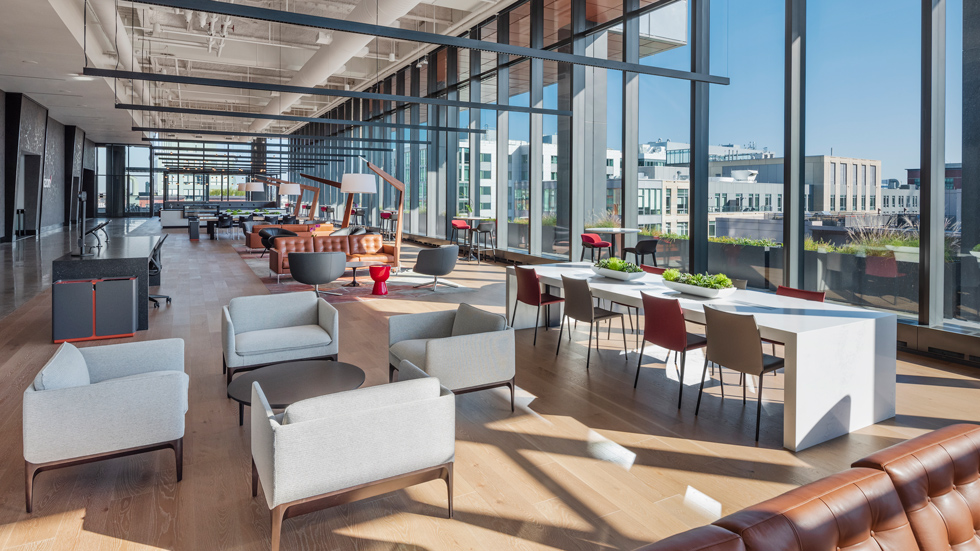 The Sky Lobby at 100 Causeway Street.