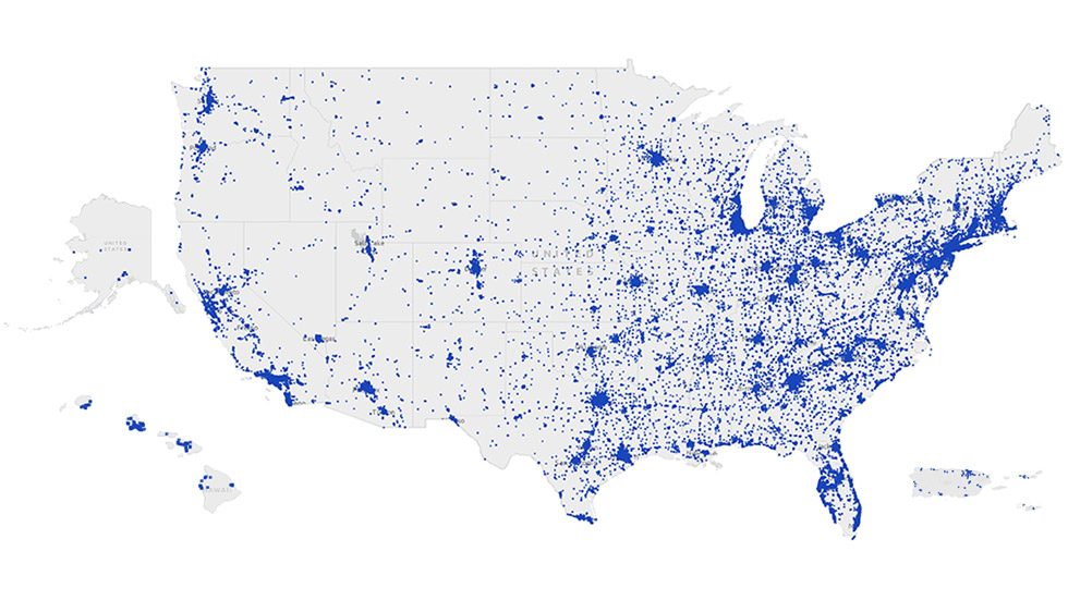 US map of REIT Properties