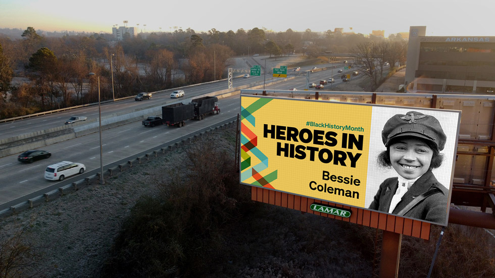 Billboard honoring Bessie Coleman