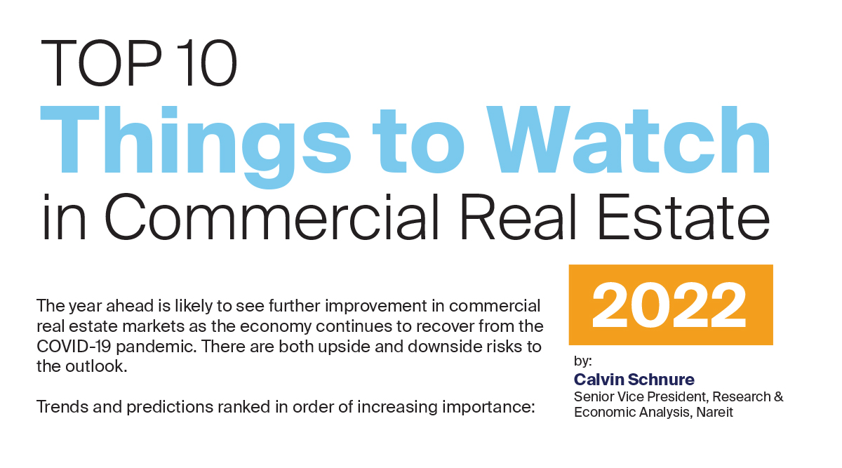 Top 10 Things to Watch in Commercial Real Estate in 2022 Nareit