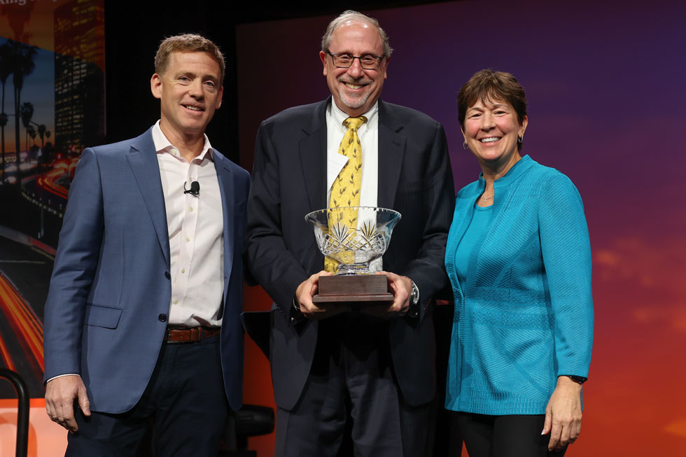 Matt Kelly, CEO of JBG SMITH, Tony M. Edwards, senior executive vice president of Nareit, and Lisa Palmer, president and CEO of Regency Centers Corporation.