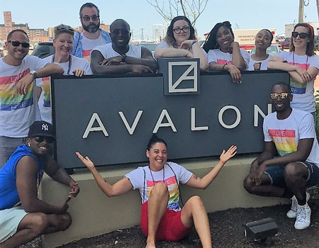 AvalonBay employees showing their pride