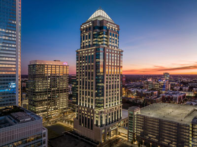 Bank of America Tower at Legacy Union, Charlotte, North Carolina.