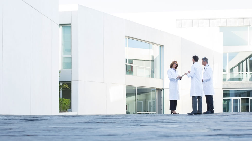 Doctors Outside Medical Facility