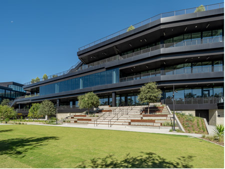 One Westside now has 584,000 square feet of flexible office space and 45,000 square feet of landscaped outdoor space, including terraces and the rooftop deck.