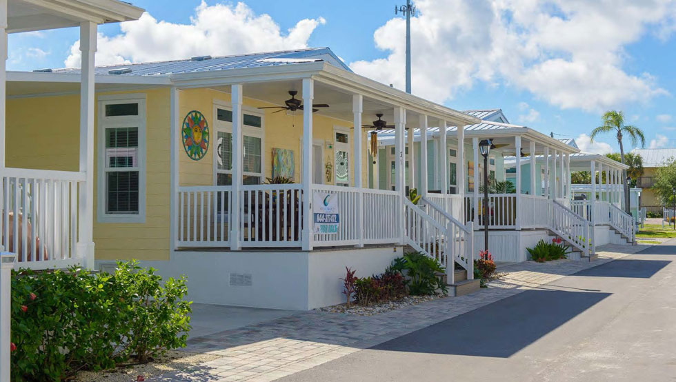 Housing development with porch