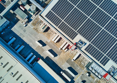 Industrial facility with solar rooftop in Portugal.