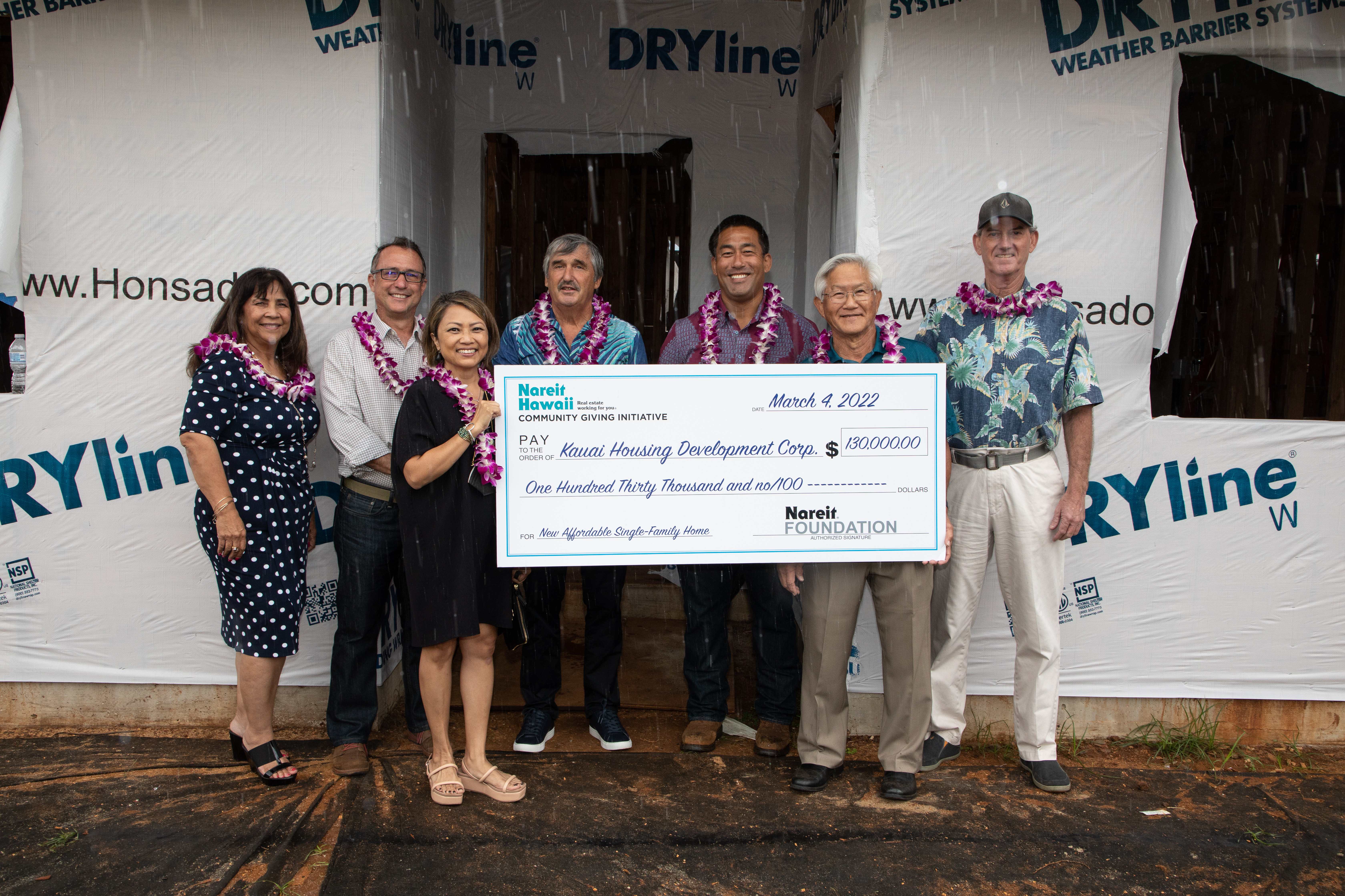 Kaua'i Housing Development check presentation