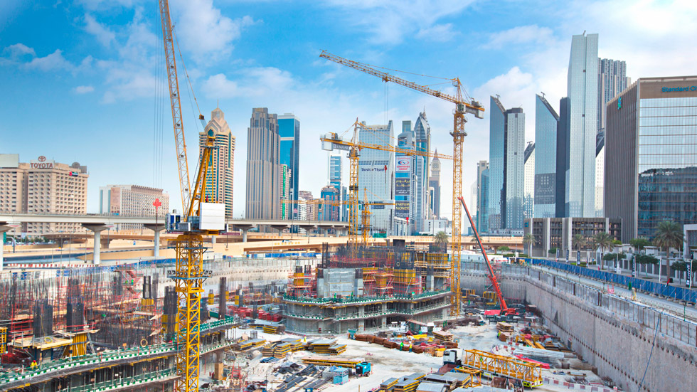 Office building construction site