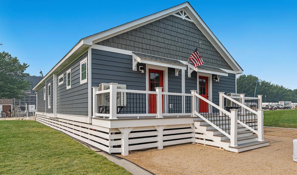 Exterior view of the double wide duplex home UMH unveiled at last year’s Innovative Housing Showcase in Washington, D.C.