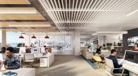 Office interior, open floorpan