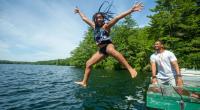 Summer fun at Camp Hale’s campus on Squam Lake, south of New Hampshire’s White Mountains, where American Tower and its nonprofit partner United South End Settlements (USES) launched the first U.S.-based Digital Community.