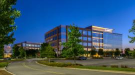 Boeing office at dusk