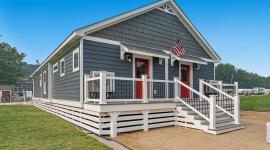 Exterior view of the double wide duplex home UMH unveiled at last year’s Innovative Housing Showcase in Washington, D.C.