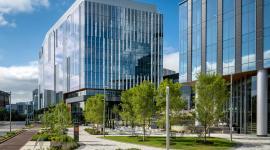 The Pearl’s signature Howard R. Levine Center for Education, home to Charlotte’s first four-year medical school, Wake Forest University School of Medicine Charlotte. 