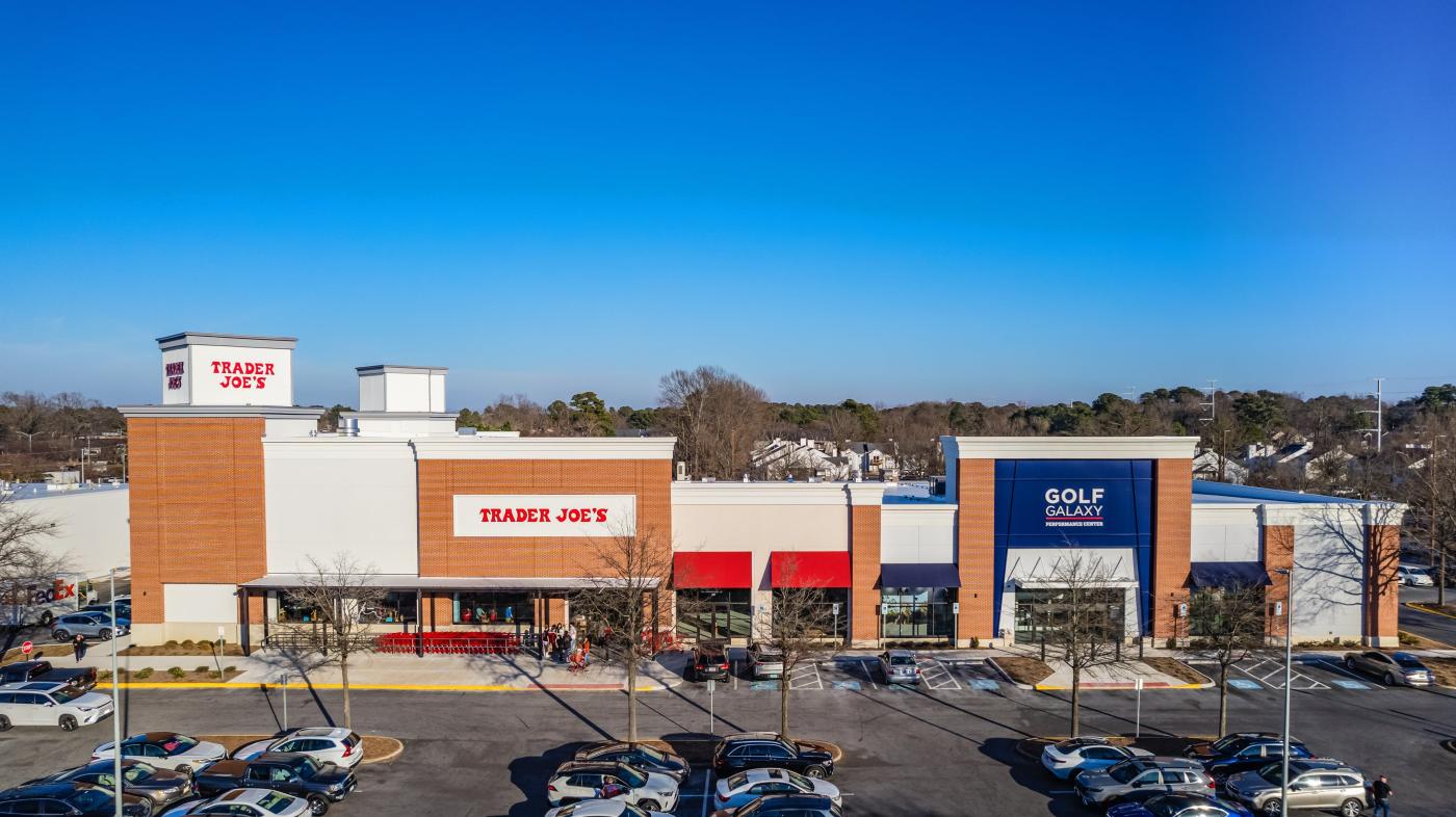 Trader Joe’s opened at Columbus Village II, located adjacent to Town Center of Virginia Beach, in December 2025. Photo courtesy of Armada Hoffler.