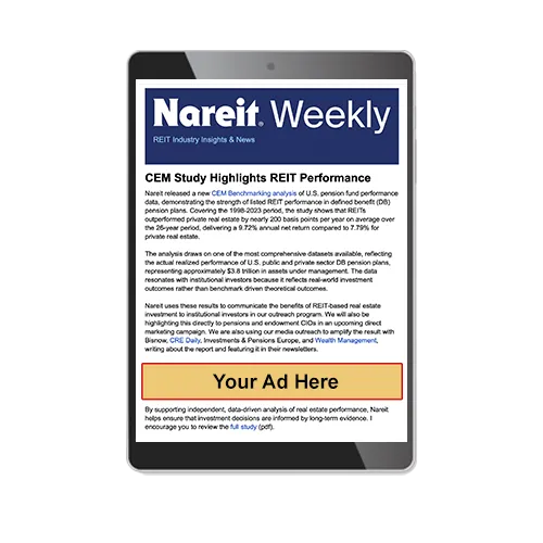 Nareit Weekly email newsletter