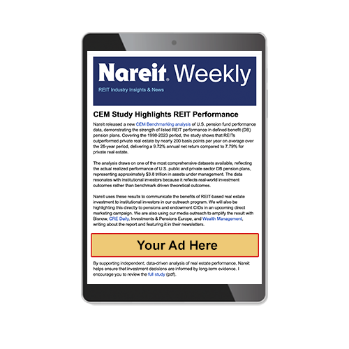 Nareit Weekly email newsletter