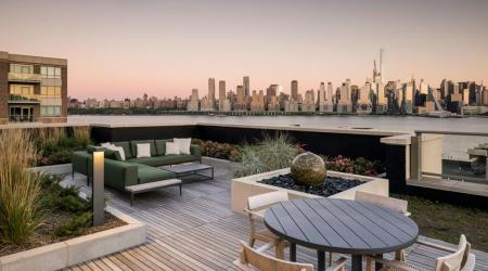 The view from an apartment rooftop