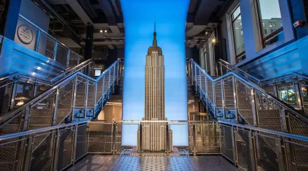 A two-story model of the Empire State Building in the landmark property’s new lobby.