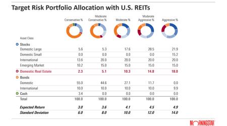 Target Risk Portfolio Allocation with U.S. REITs