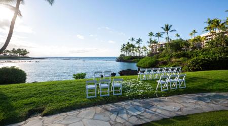 Wedding scene in Hawaii