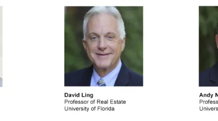 Headshots of Tom Arnold, Andy Naranjo and David Ling