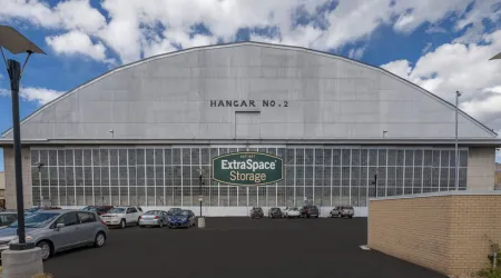 A former airplane hangar in Denver was converted to mixed-use as part of the redevelopment of the area, with restaurants, retail sites, and self-storage.