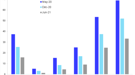 Graph showing work from home statistics by education level