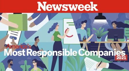 Newsweek list of most responsible companies for 2021.