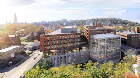 Aerial view of The Assembly, a former Ford Model T plant in Pittsburgh.