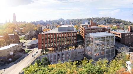 Aerial view of The Assembly, a former Ford Model T plant in Pittsburgh.